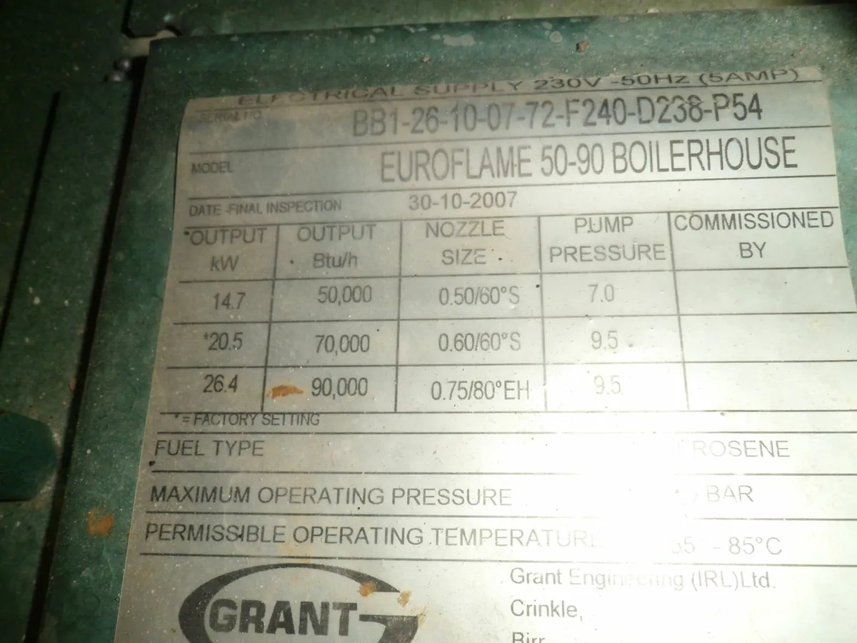 GRANT 50/90 CENTRAL HEATING BURNER - Image 2