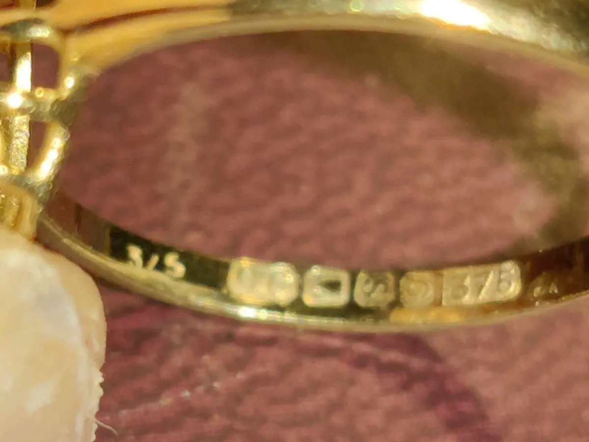BASKET GARNET, 9CT Gold New Ladies Dress Ring ! - Image 3