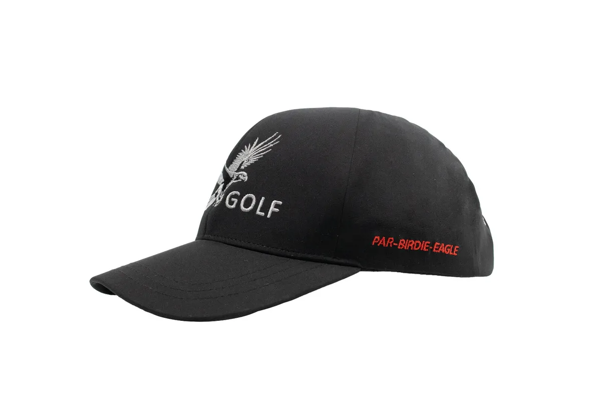 Golf Hat / Baseball Hat - (Black & Silver) - Image 2