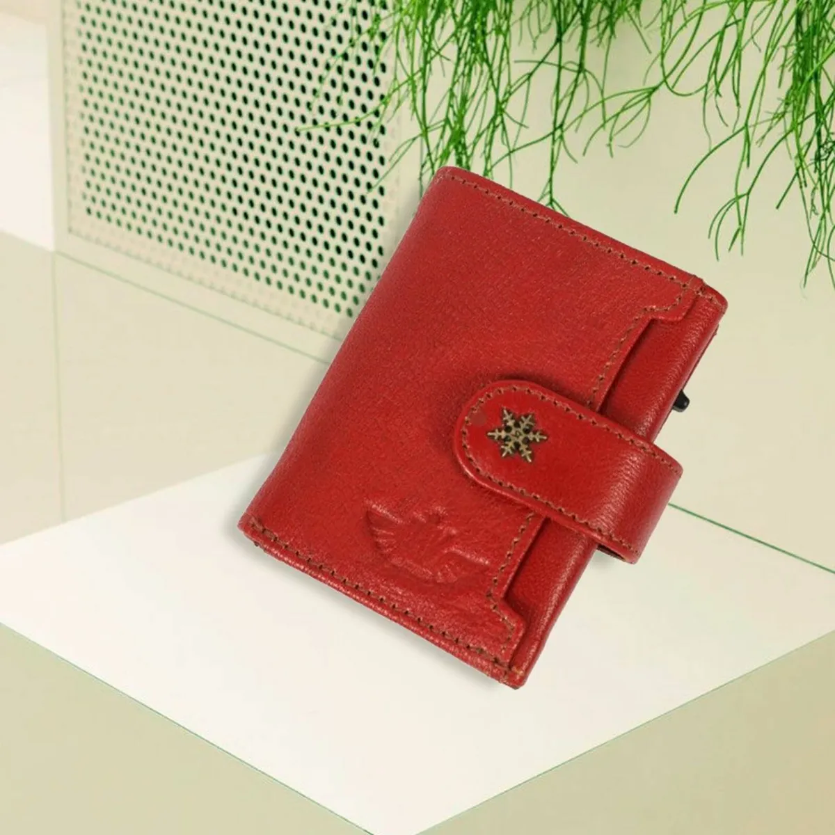 RFID Card Case – Slim Leather Pop-Up Wallet - Image 1