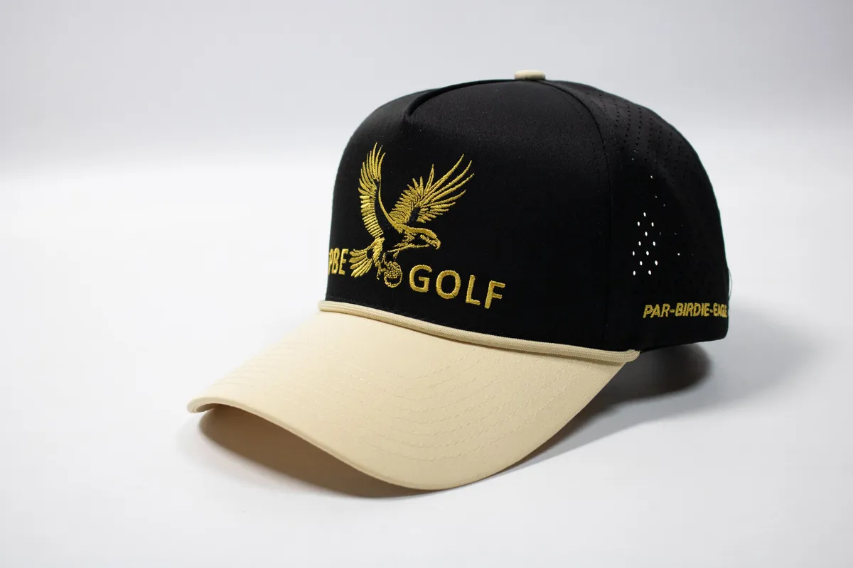 Golf Hat / Baseball Hat - (Black & Gold) - Image 1