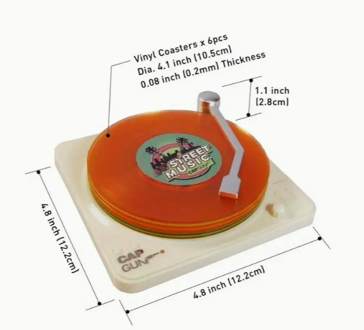 TRANSPARENT VINYL COASTERS & STAND (BRAND NEW). - Image 2