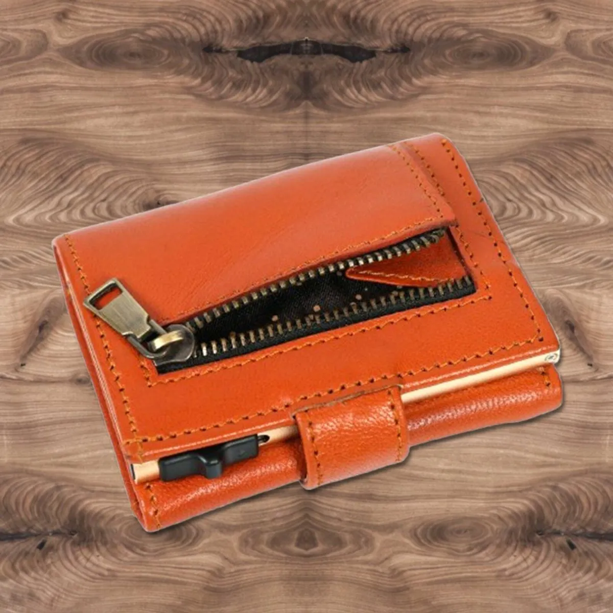 RFID Card Case – Slim Leather Pop-Up Wallet - Image 4