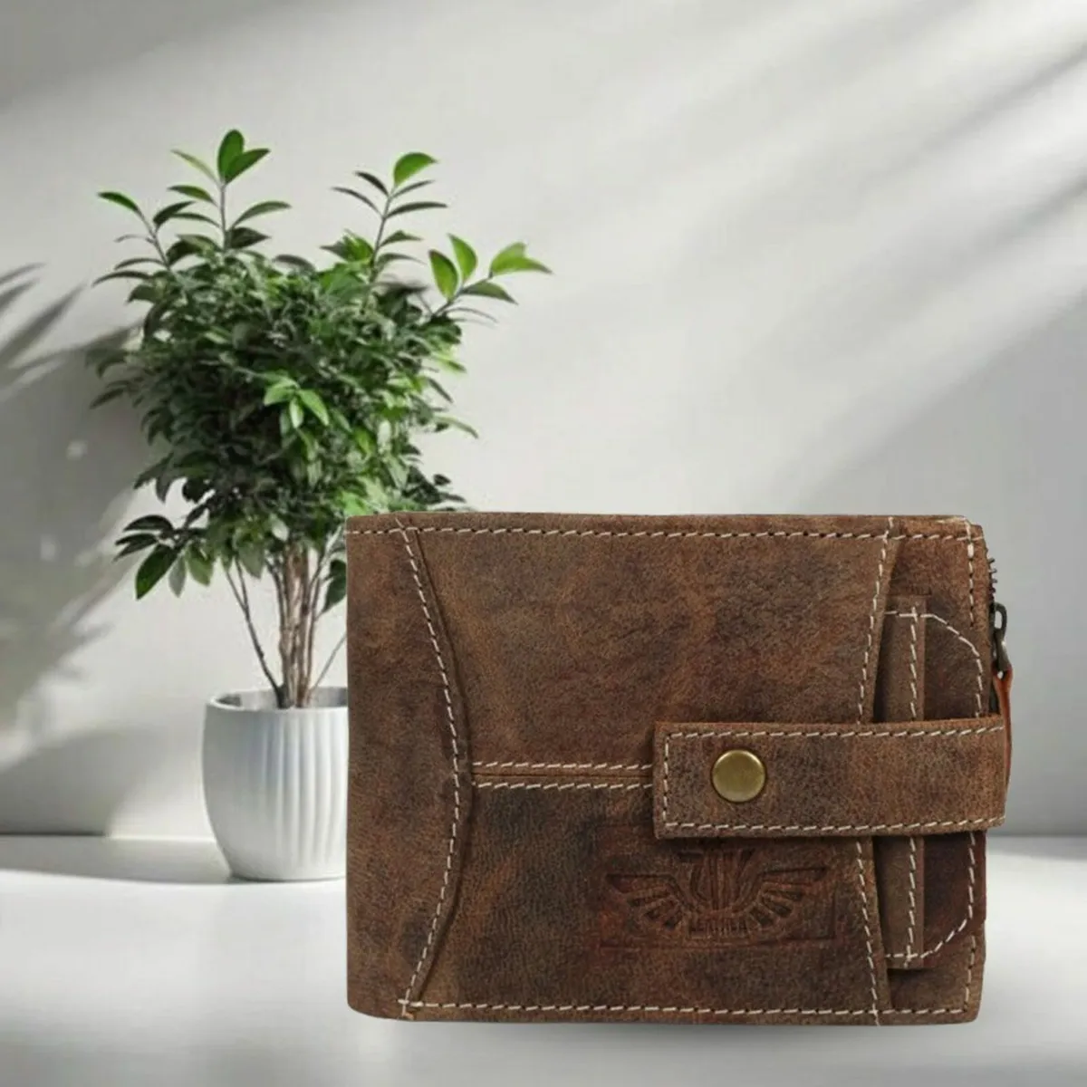 RFID Blocking  Leather Wallet  Bifold Card Holder - Image 4