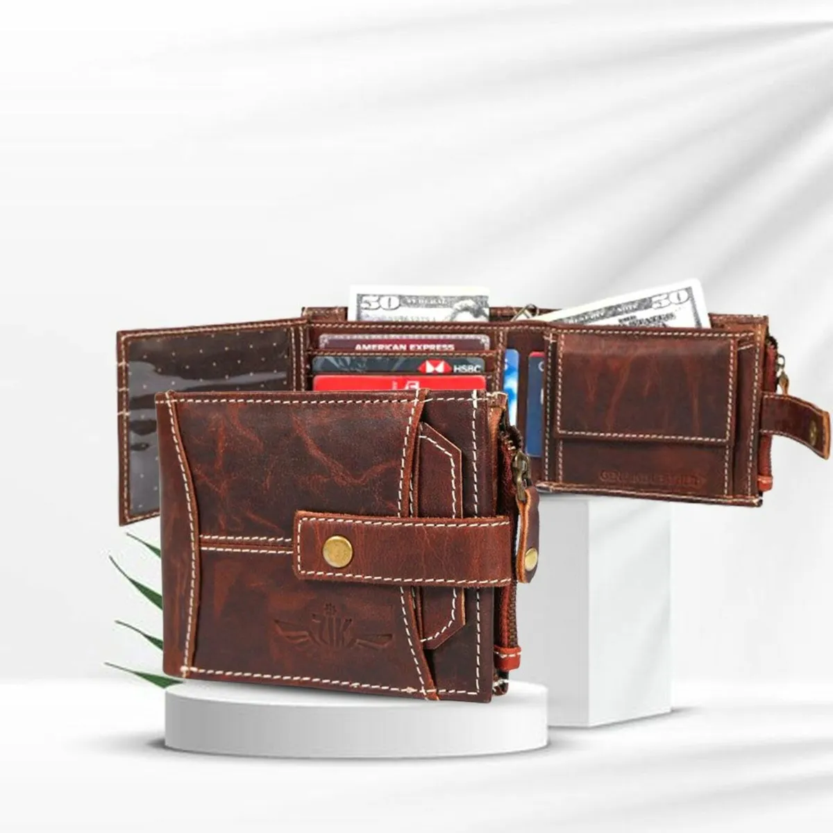 RFID Blocking  Leather Wallet  Bifold Card Holder - Image 2