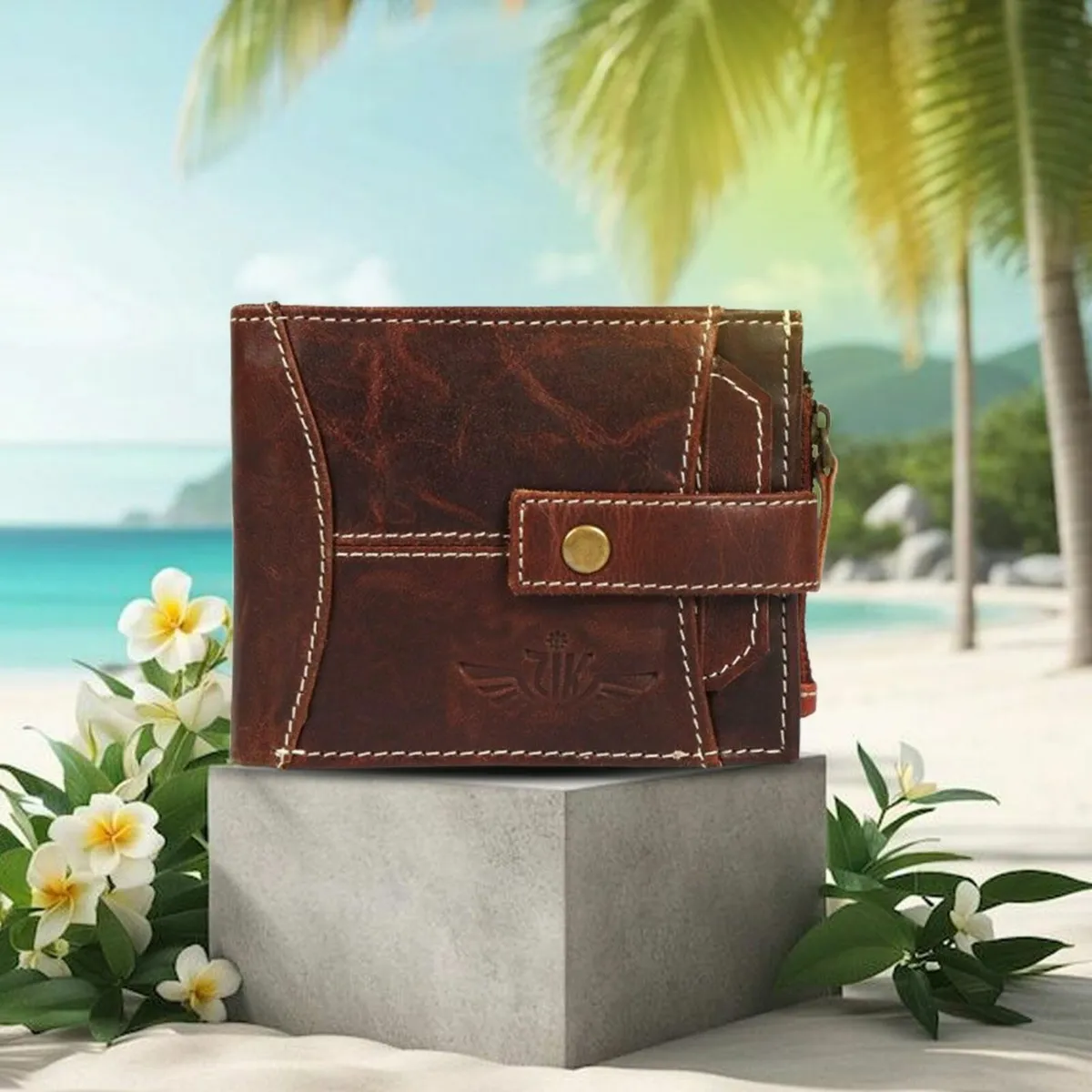 RFID Blocking  Leather Wallet  Bifold Card Holder - Image 1