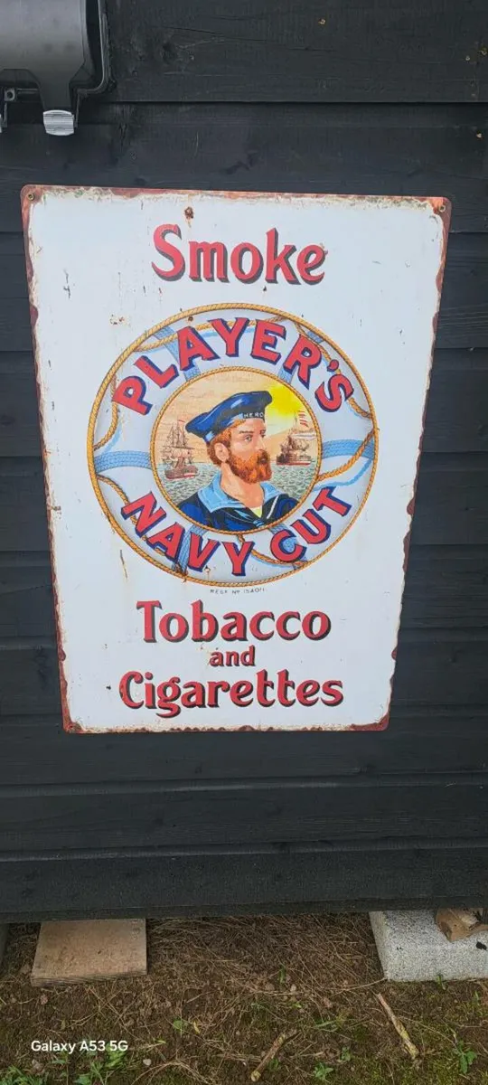 Large  players metal sign