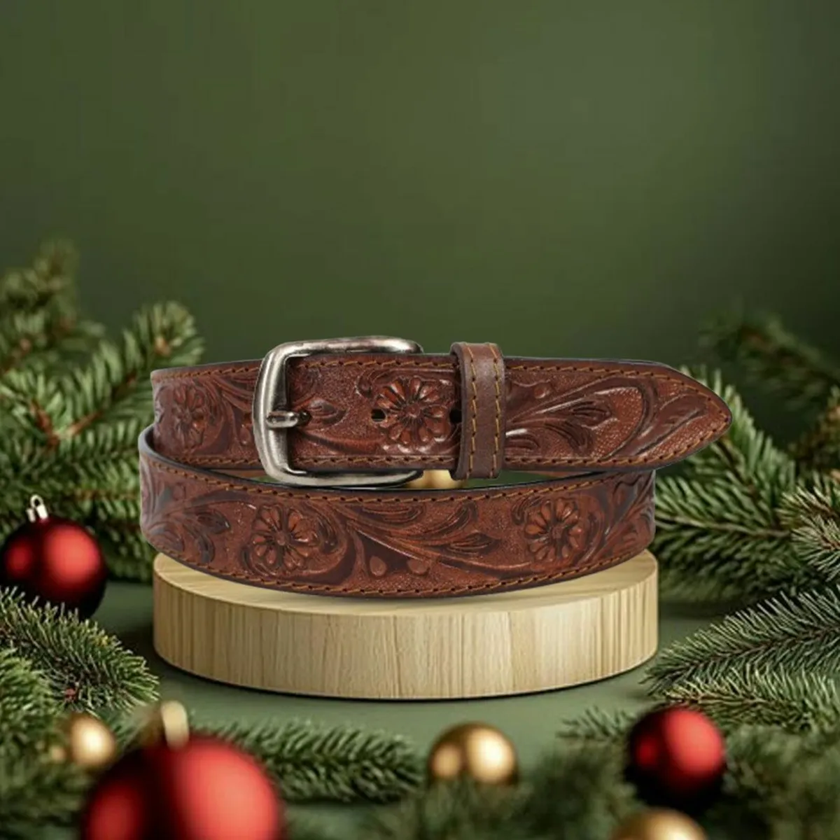 Genuine Leather Classic Handmade Men’s Belt - Image 2