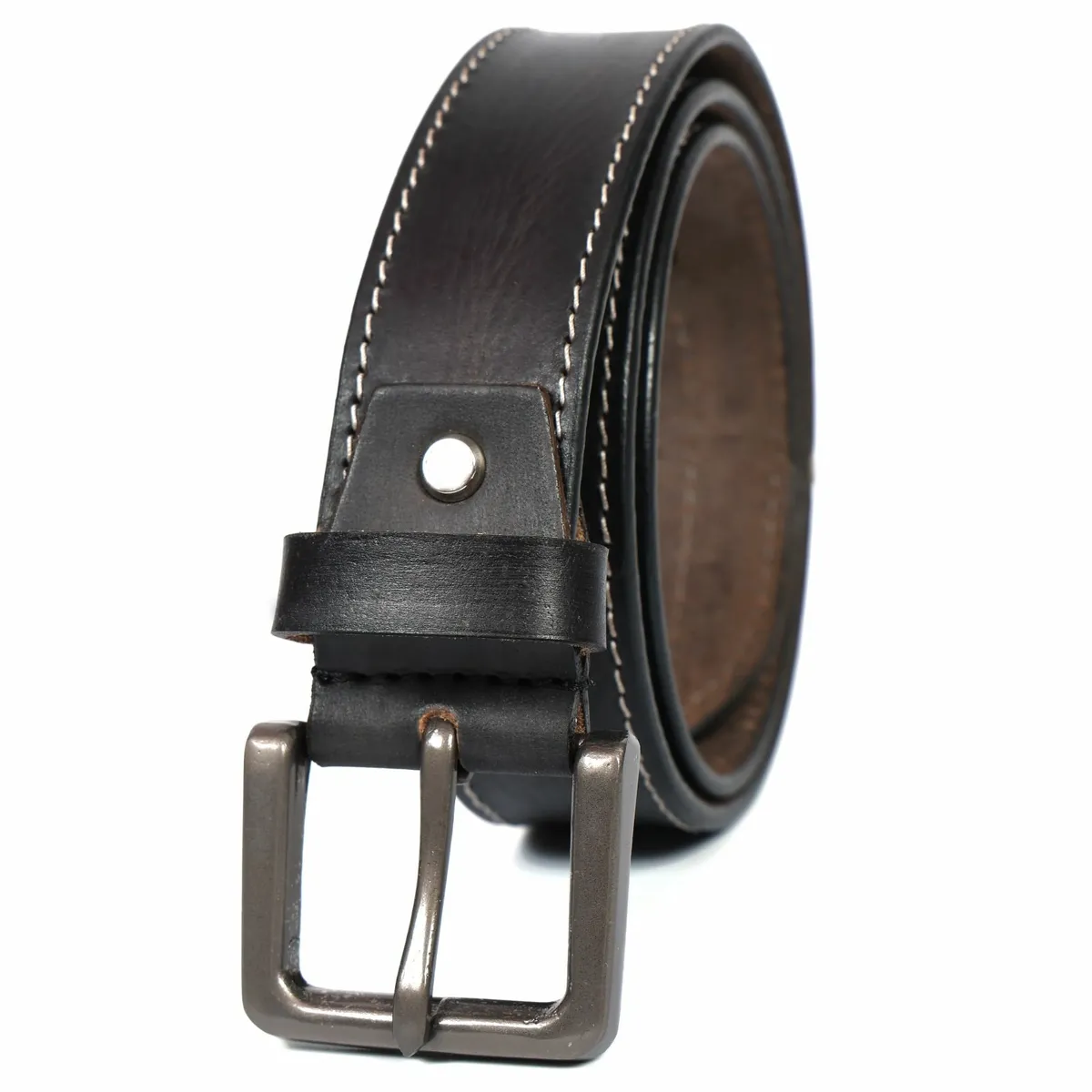 Genuine Leather Classic Handmade Men’s Belt - Image 2