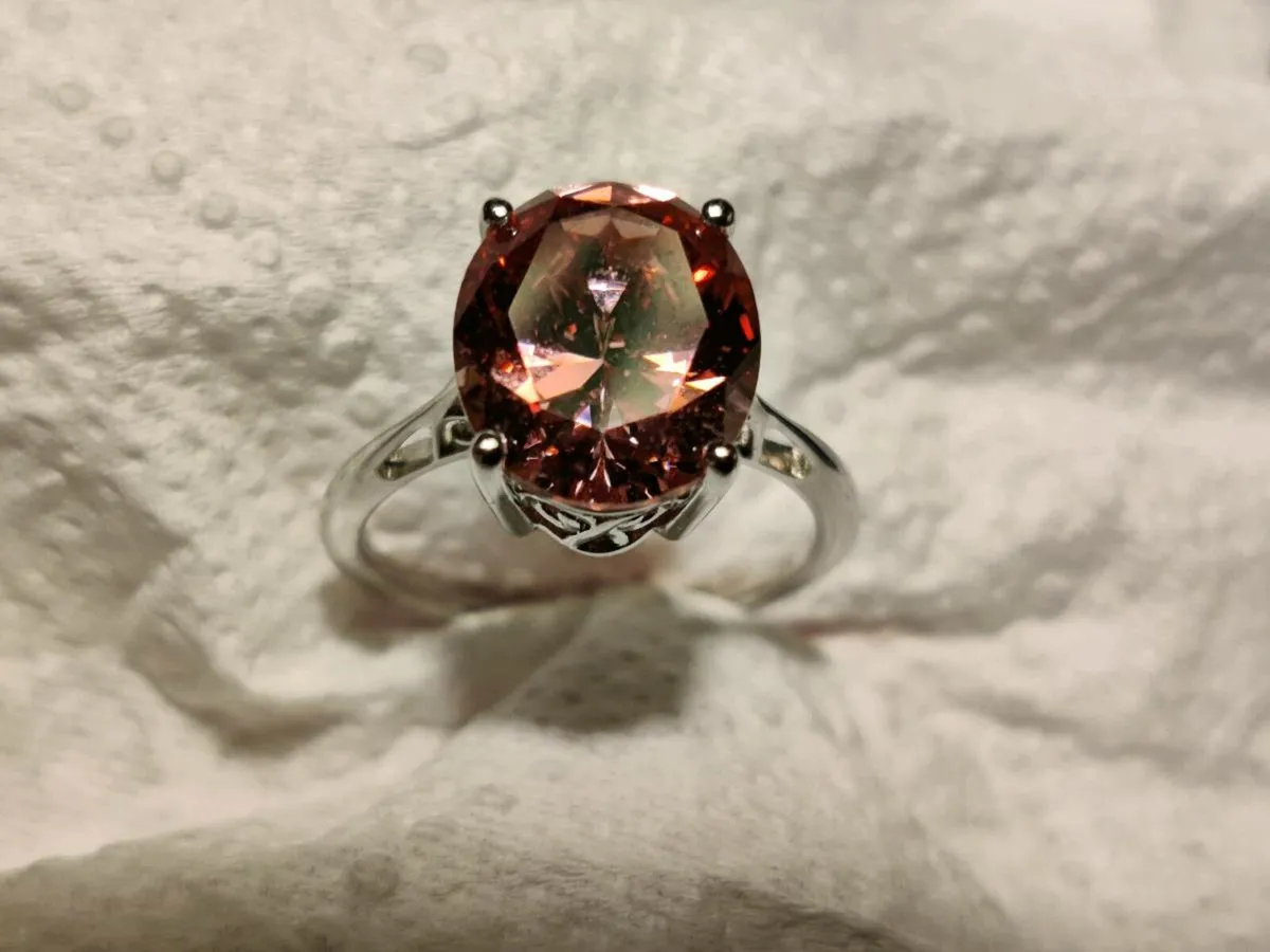 LARGE RARE TOURMALINE, 9CT White Gold New Ring ! - Image 1