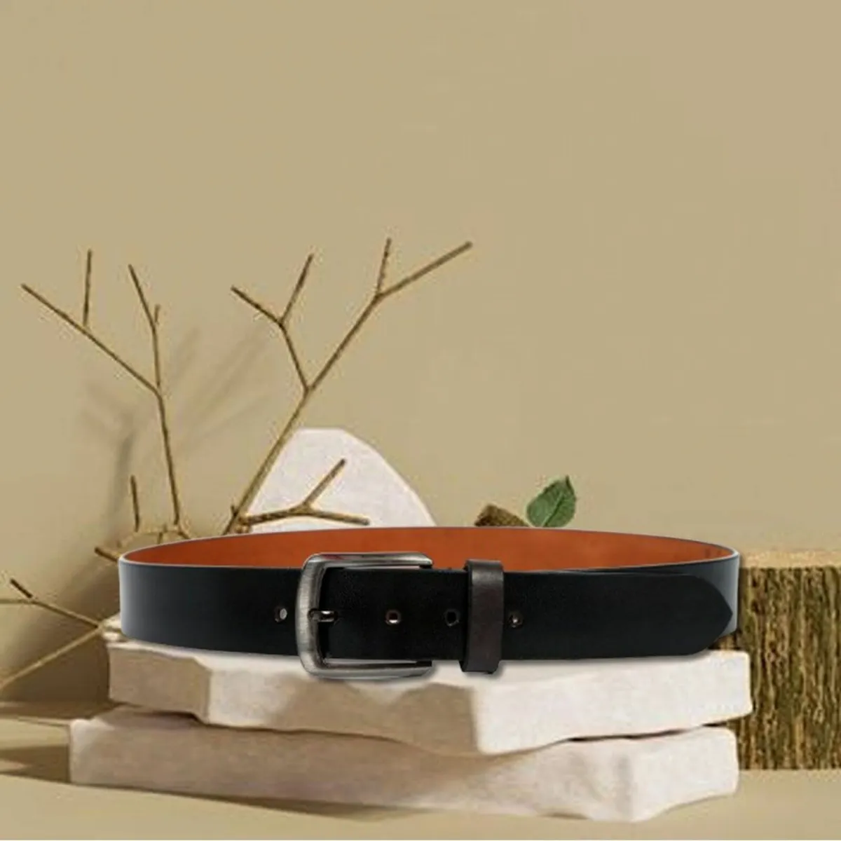 Genuine Leather Classic Handmade Men’s Belt - Image 4