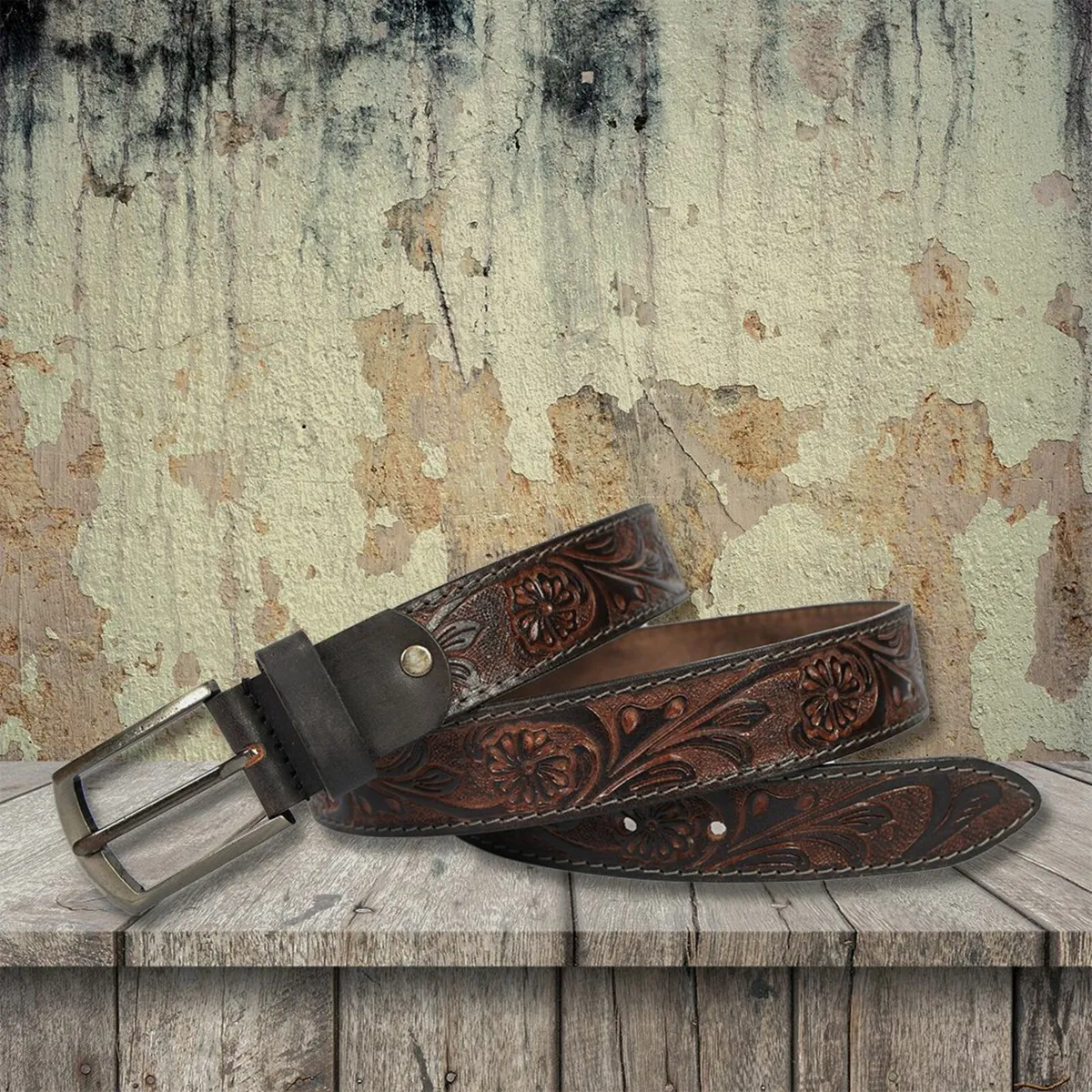 Genuine Leather Classic Handmade Men’s Belt - Image 1