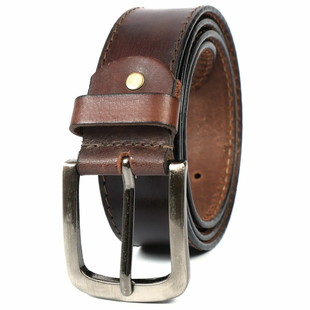 Genuine Leather Classic Handmade Men’s Belt - Image 4