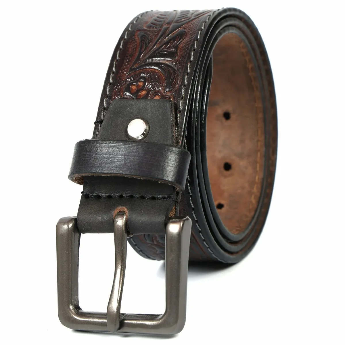 Genuine Leather Classic Handmade Men’s Belt - Image 2