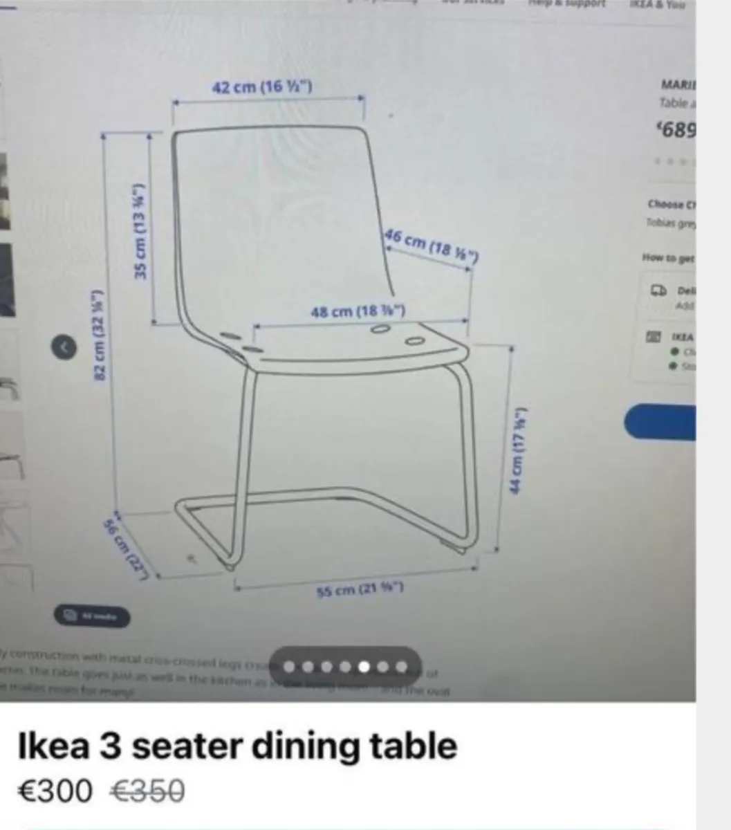 Dining room table and chairs - Image 3
