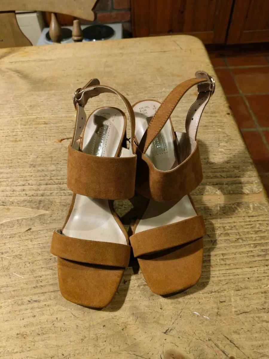 Ladies Penny's Brown swade Sandles. New with tags. - Image 1