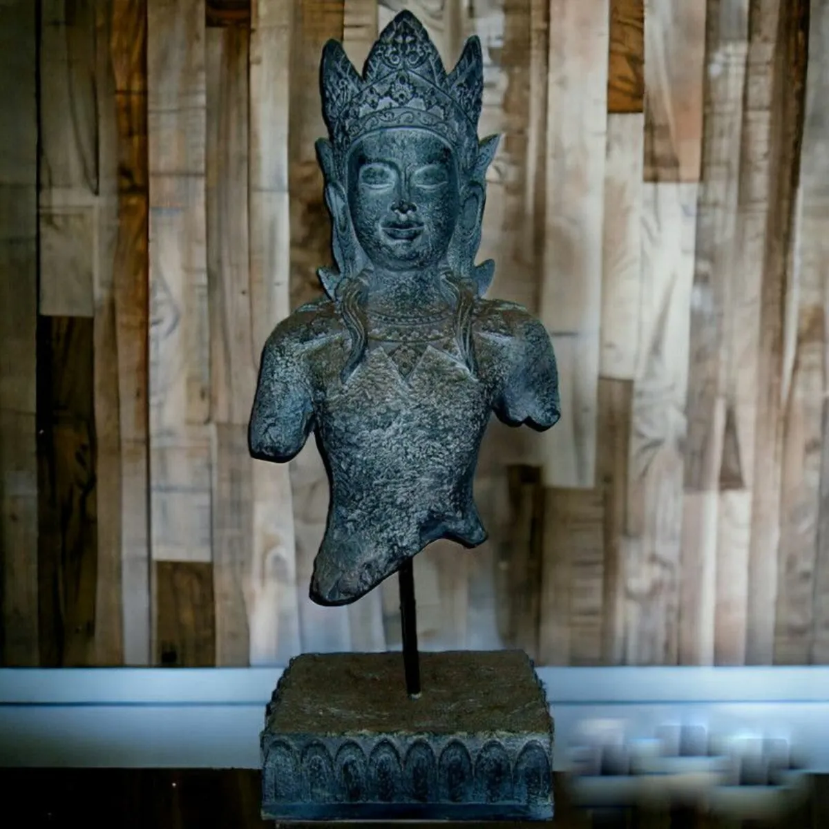 Vintage Aisan Art Statue - Image 3