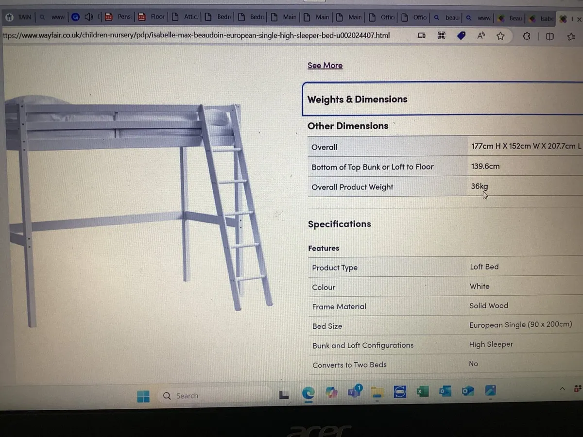 High sleeper bed - Image 1