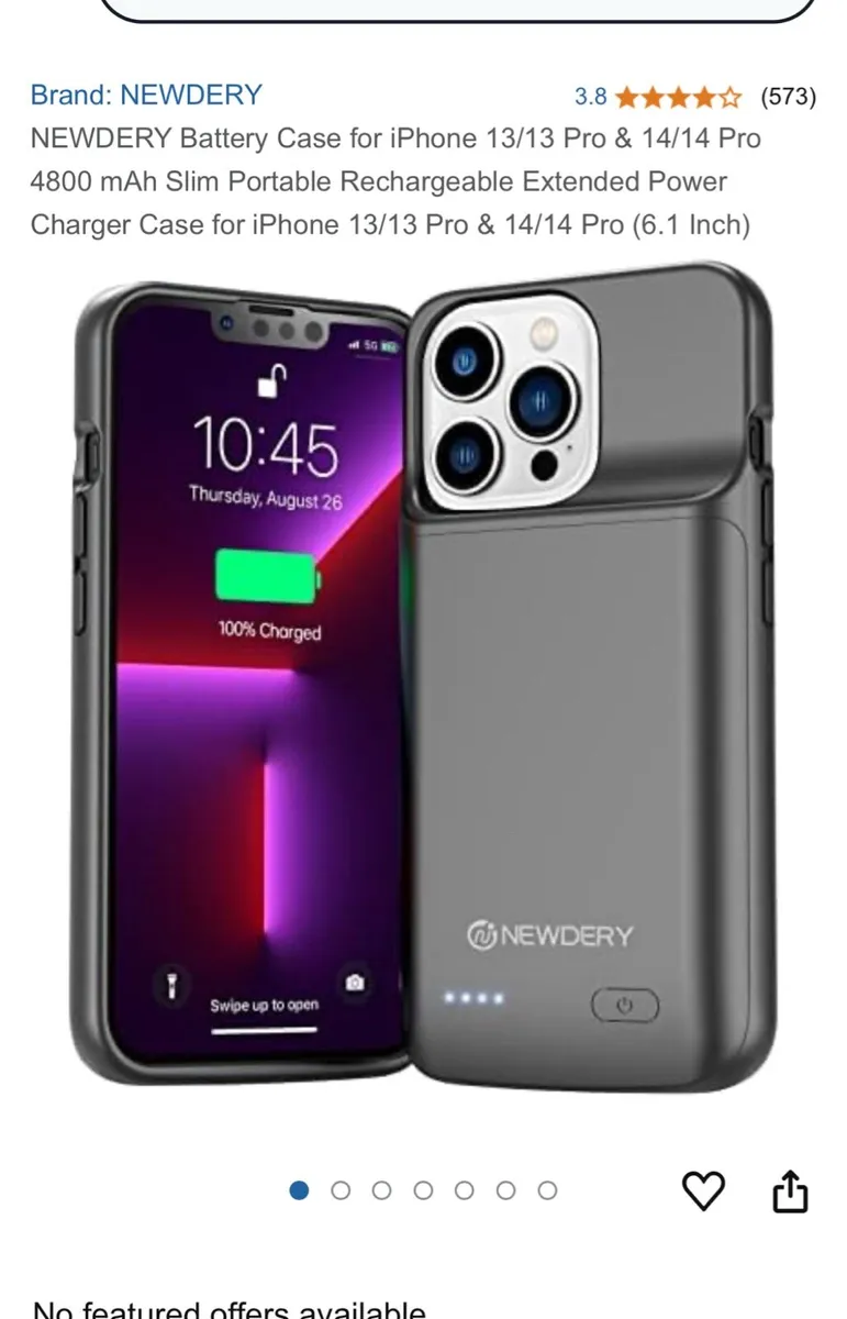 iPhone 13,13pro,14,14pro NEWDERY battery case - Image 3