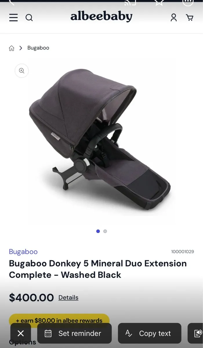 Bugaboo Donkey extension kit in Swords