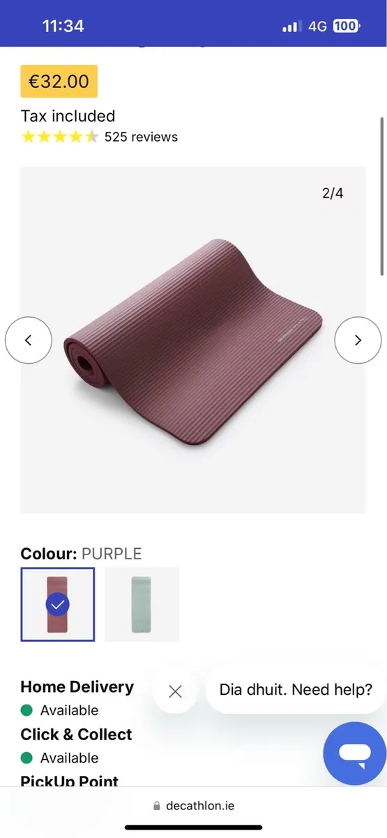 Decathlon yoga matt - Image 1