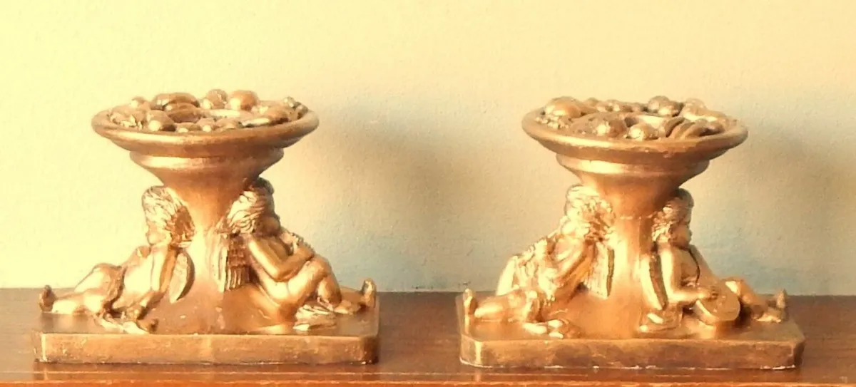Pair of Ornate Candlesticks - Image 1