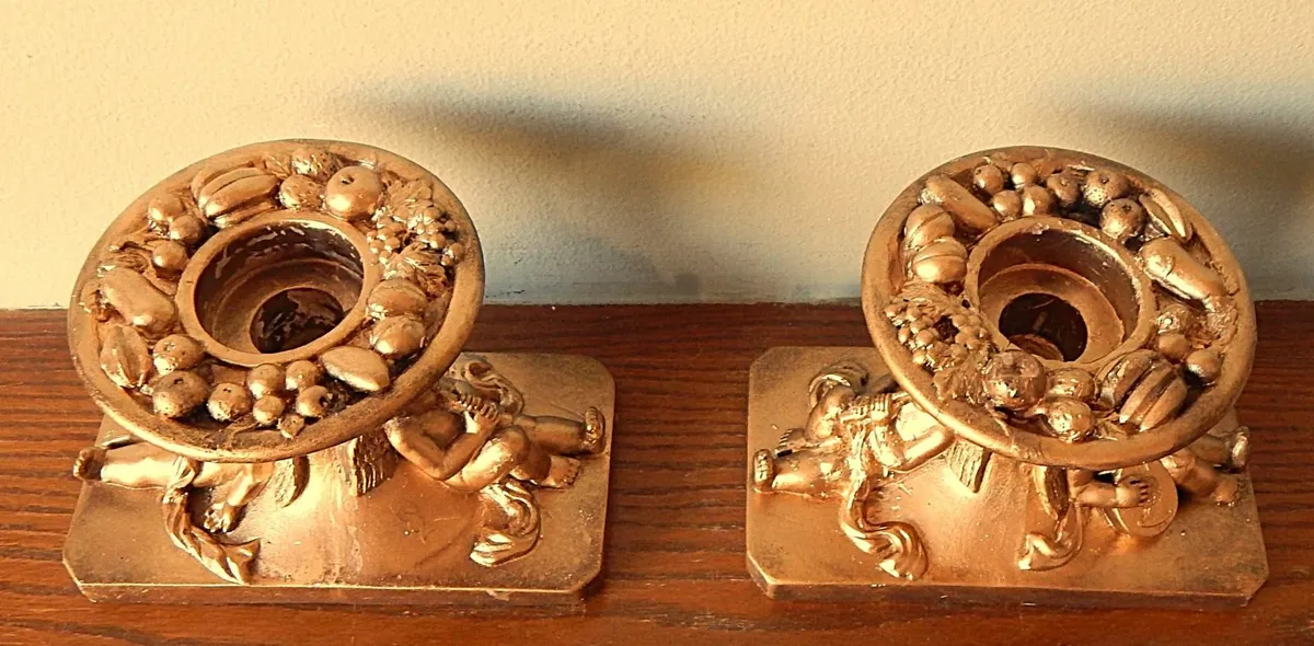 Pair of Ornate Candlesticks - Image 3