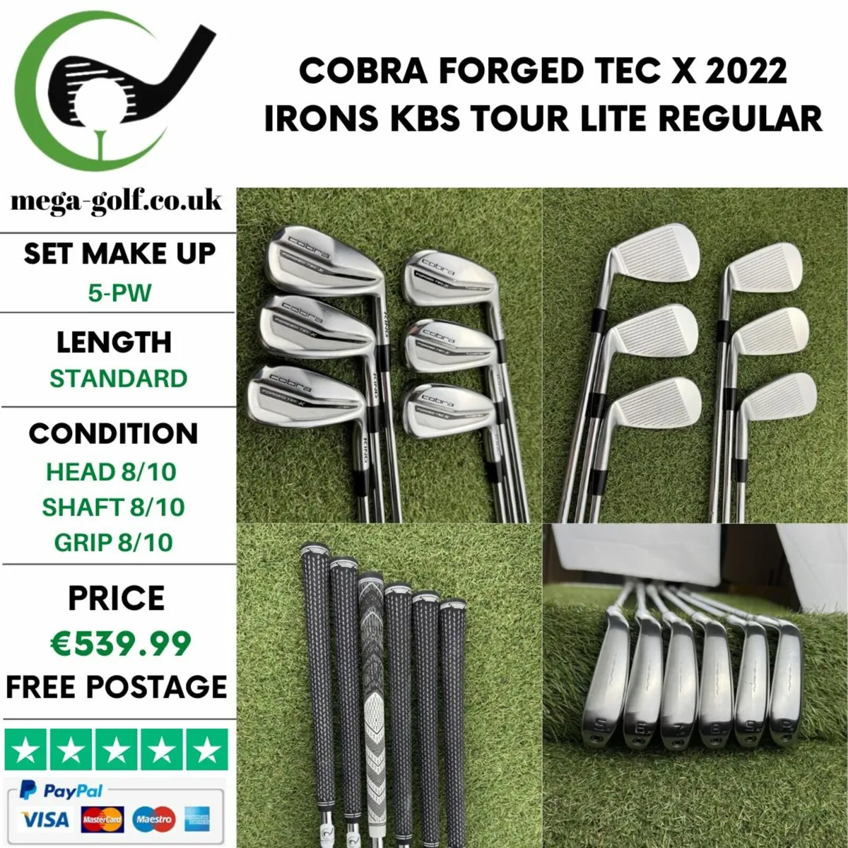 COBRA FORGED TEC X 2022 IRONS / 5-PW / REGULAR - Image 1