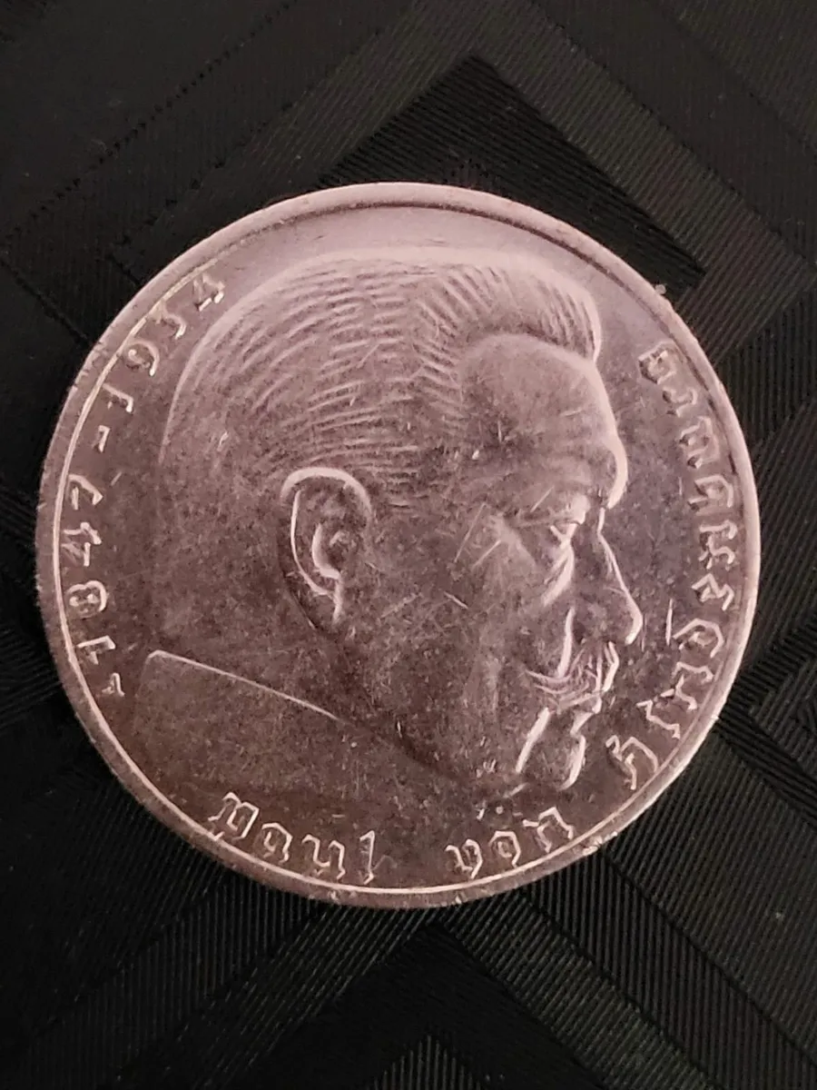 Silver 3RD REICH WW2 2 Mark coins - Image 2