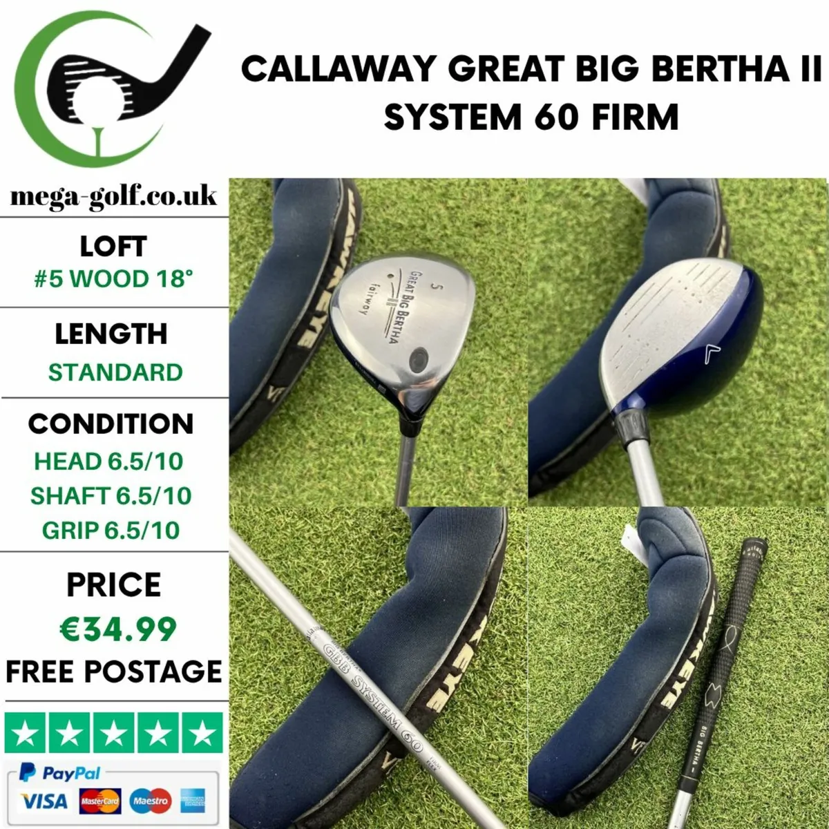 CALLAWAY GREAT BIG BERTHA II #5 WOOD 18° / FIRM - Image 1