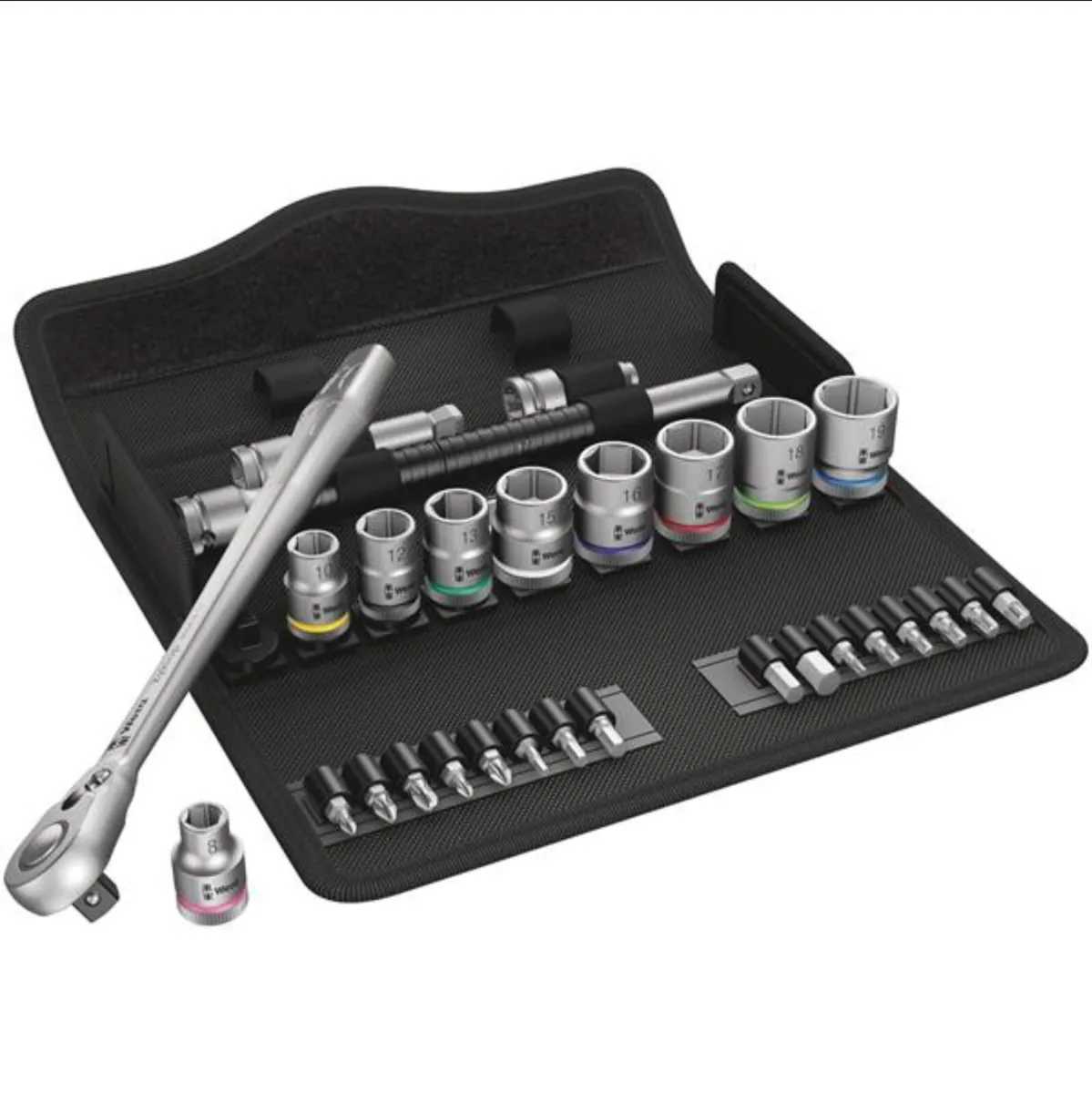 Wera 3/8" 29 Piece Ratchet, Socket & Bit Set - New - Image 1