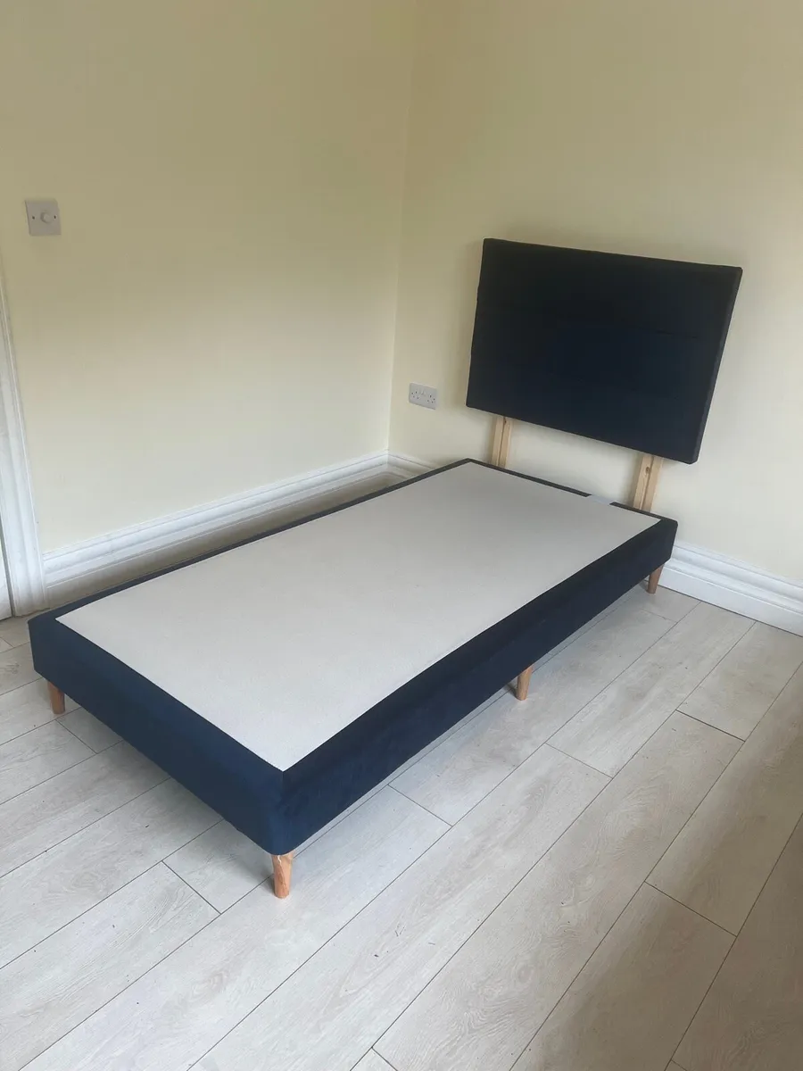 Two single headboards and two divan bases - Image 1