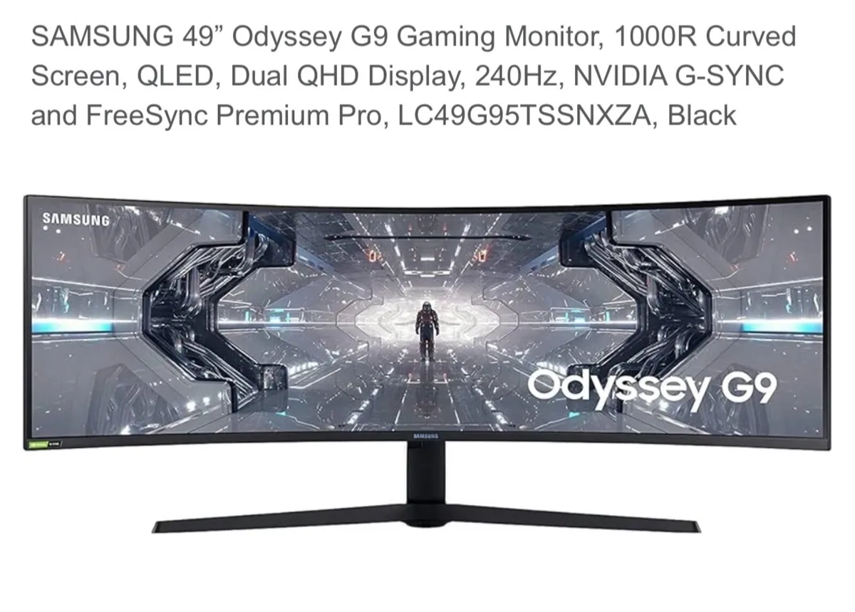 Samsung 49” Odyssey G9 curved OLED screen - Image 2