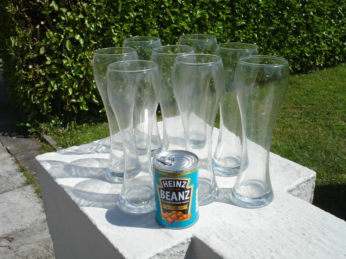 8 TALL  1 PINT / 600ML  DRINKING GLASSES.