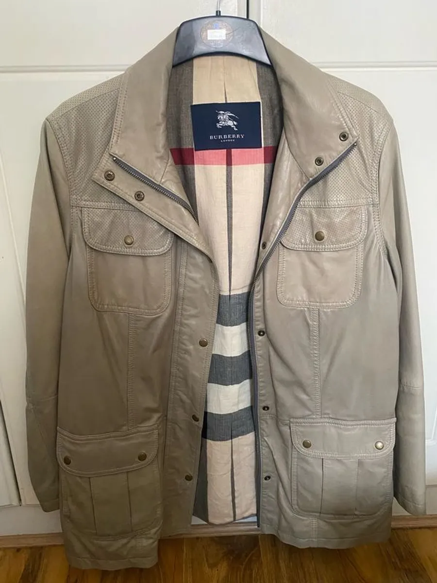 Burberry leather jacket - Image 1
