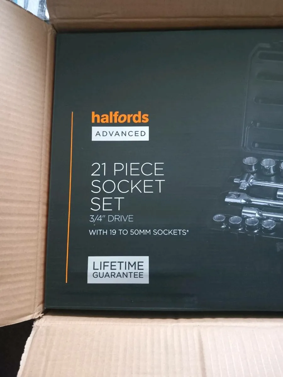 Halfords 3/4 drive 21pce socket set new in box - Image 3