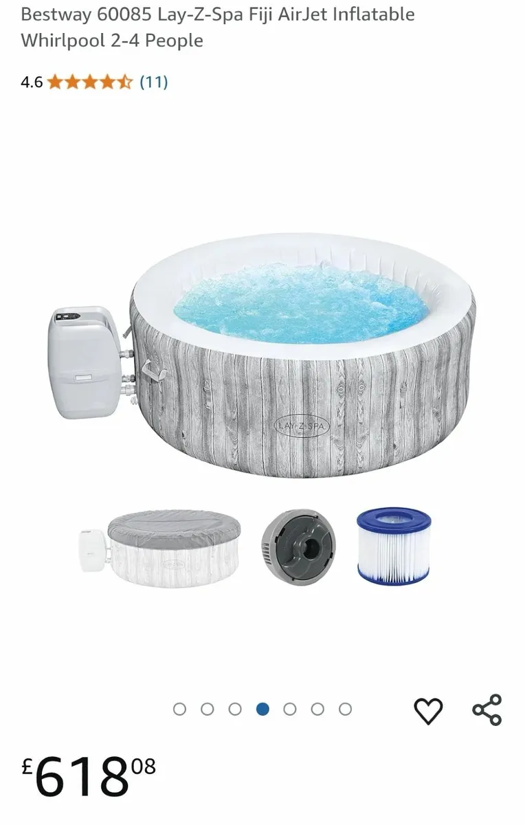 New Lay-Z-Spa Jacuzzi Fiji 2-4persons full set - Image 3
