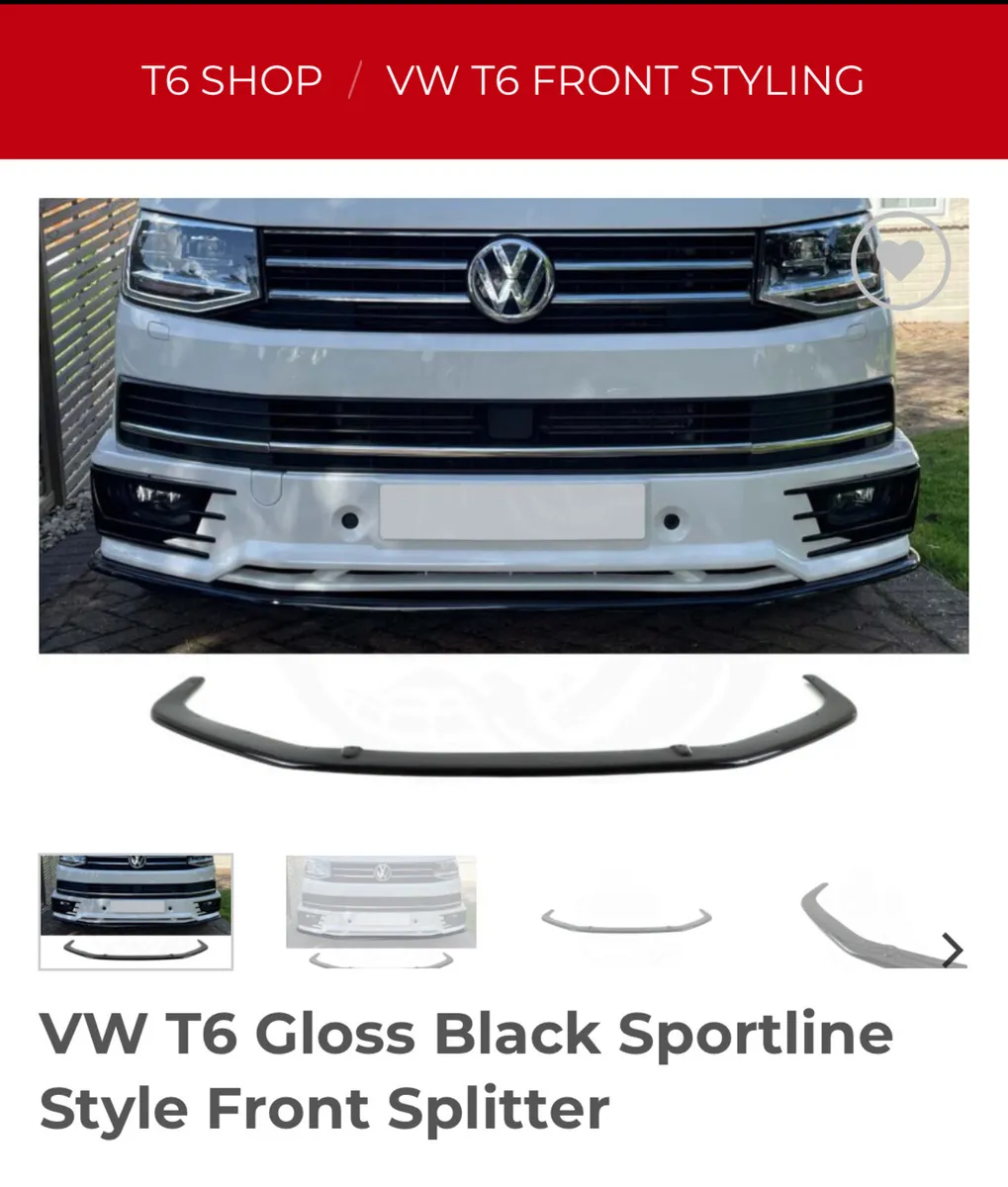Volkswagen T6 front splitter