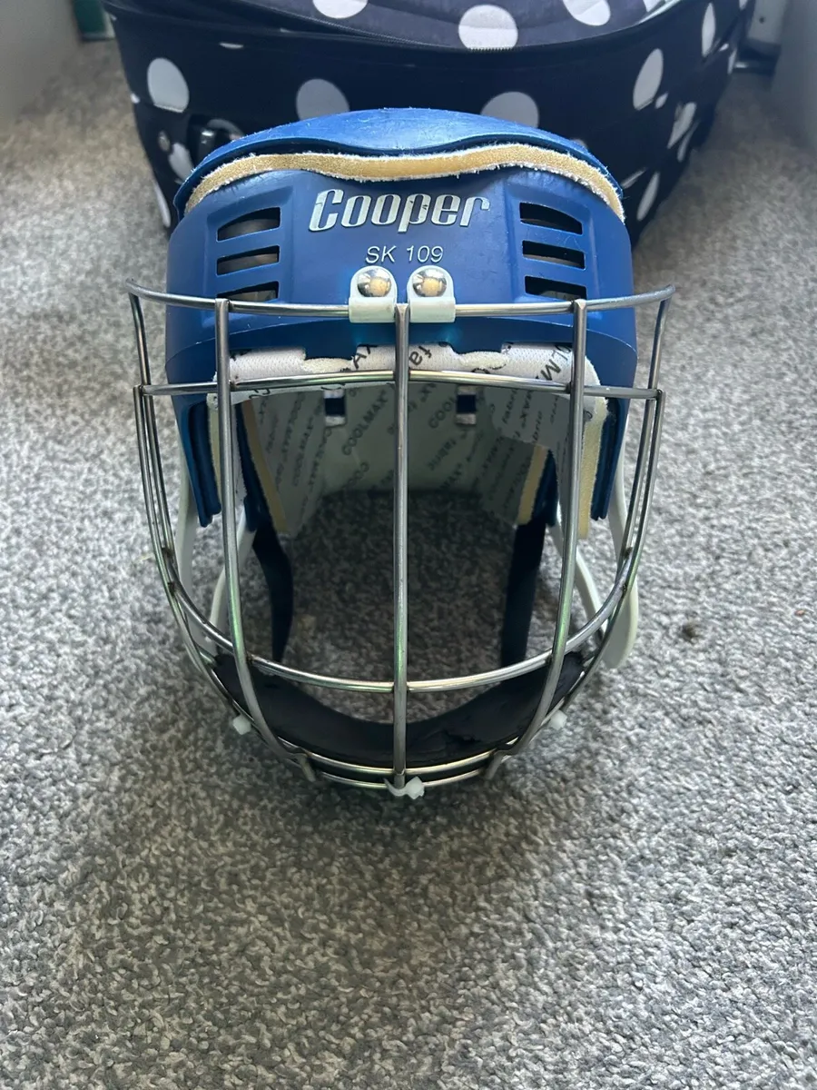 Blue cooper hurling helmet - Image 1