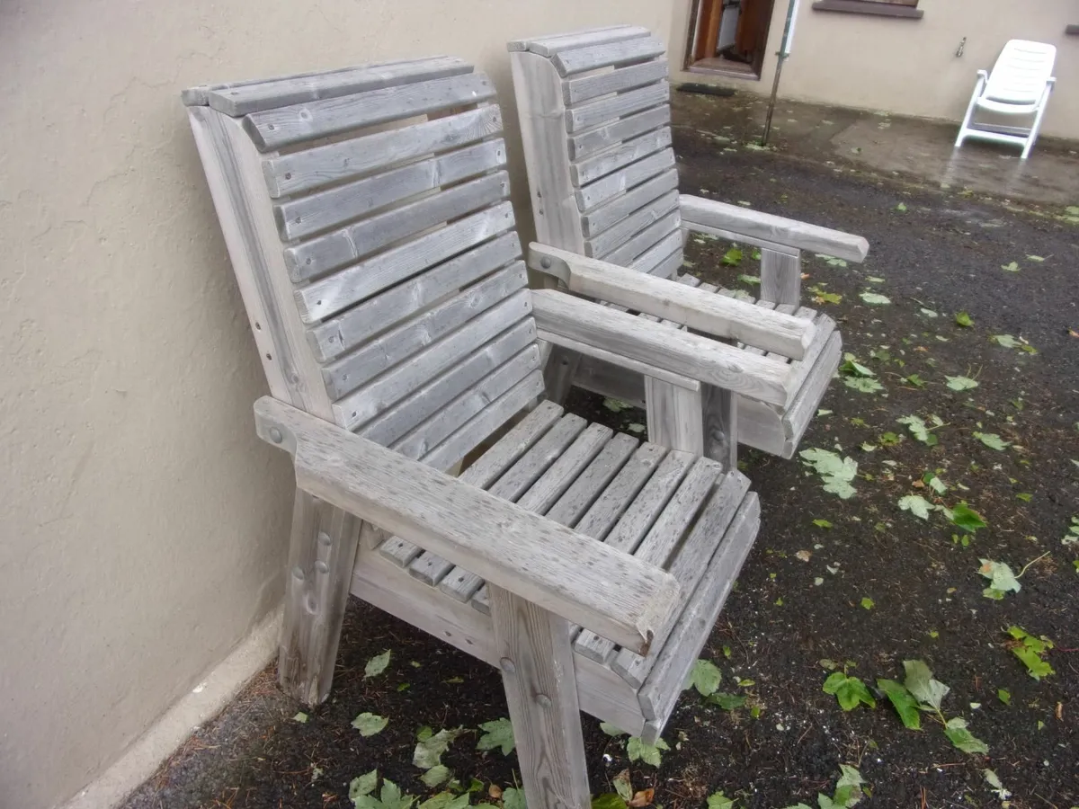Outdoor armchairs x 2 - Image 2