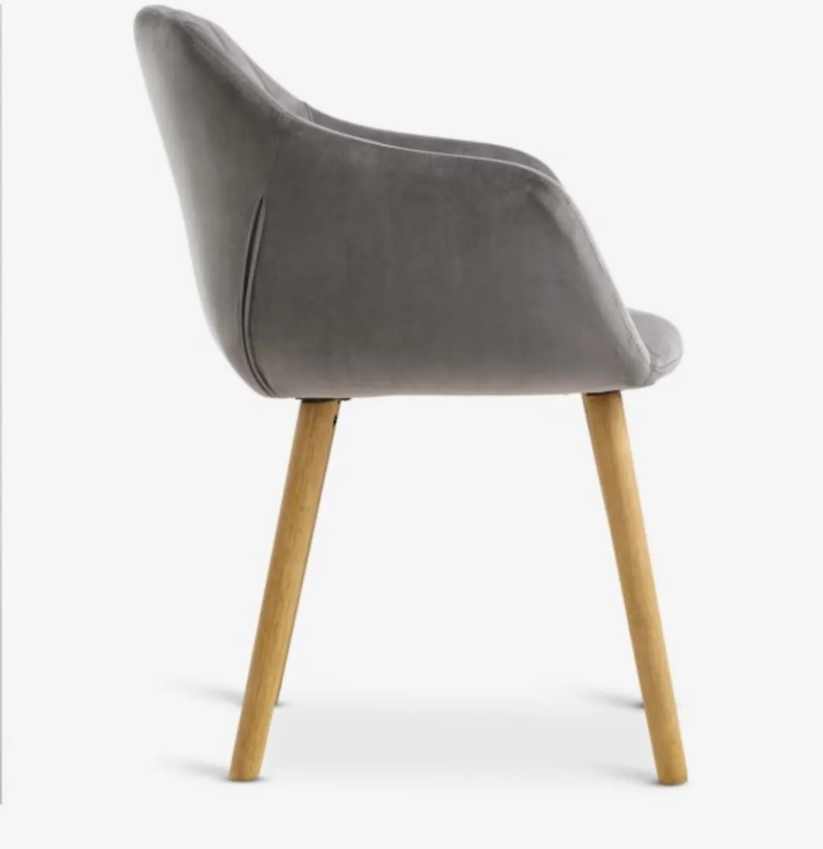 Grey suede dining chair - Image 2