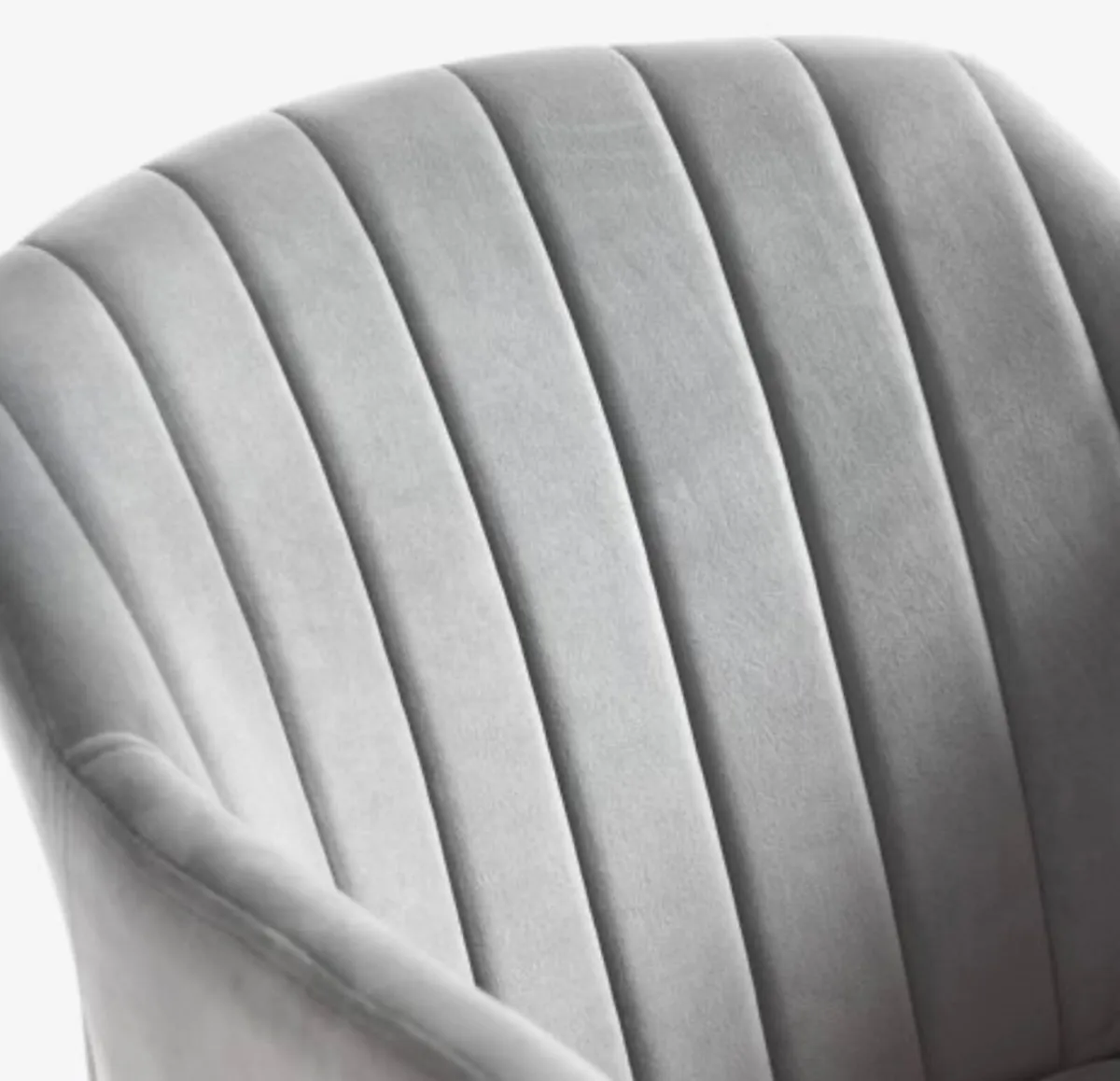 Grey suede dining chair - Image 3