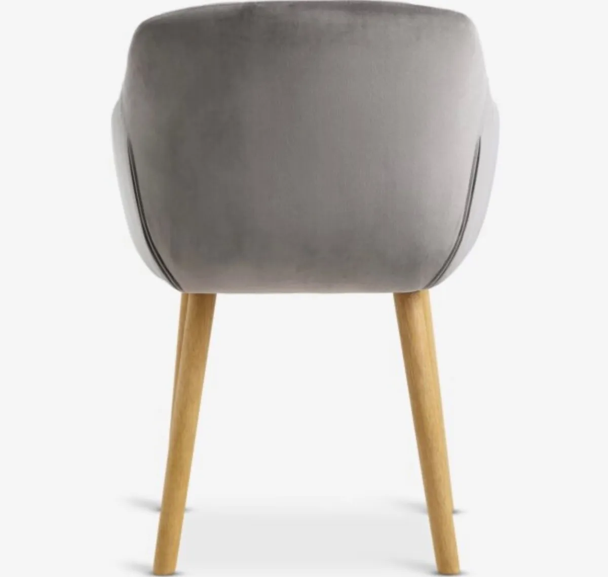 Grey suede dining chair - Image 4