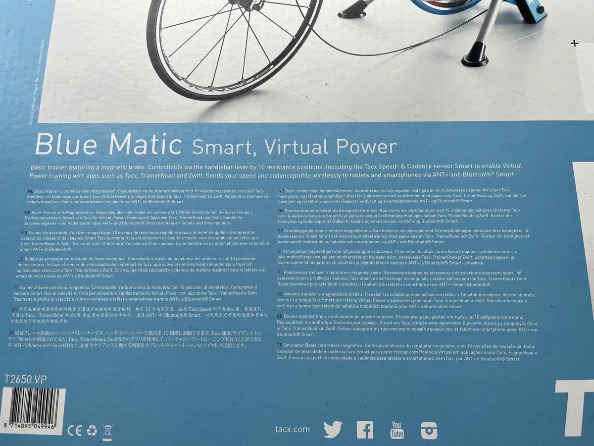 Tacx Blue Matic Turbo Trainer and Wheel - Image 3