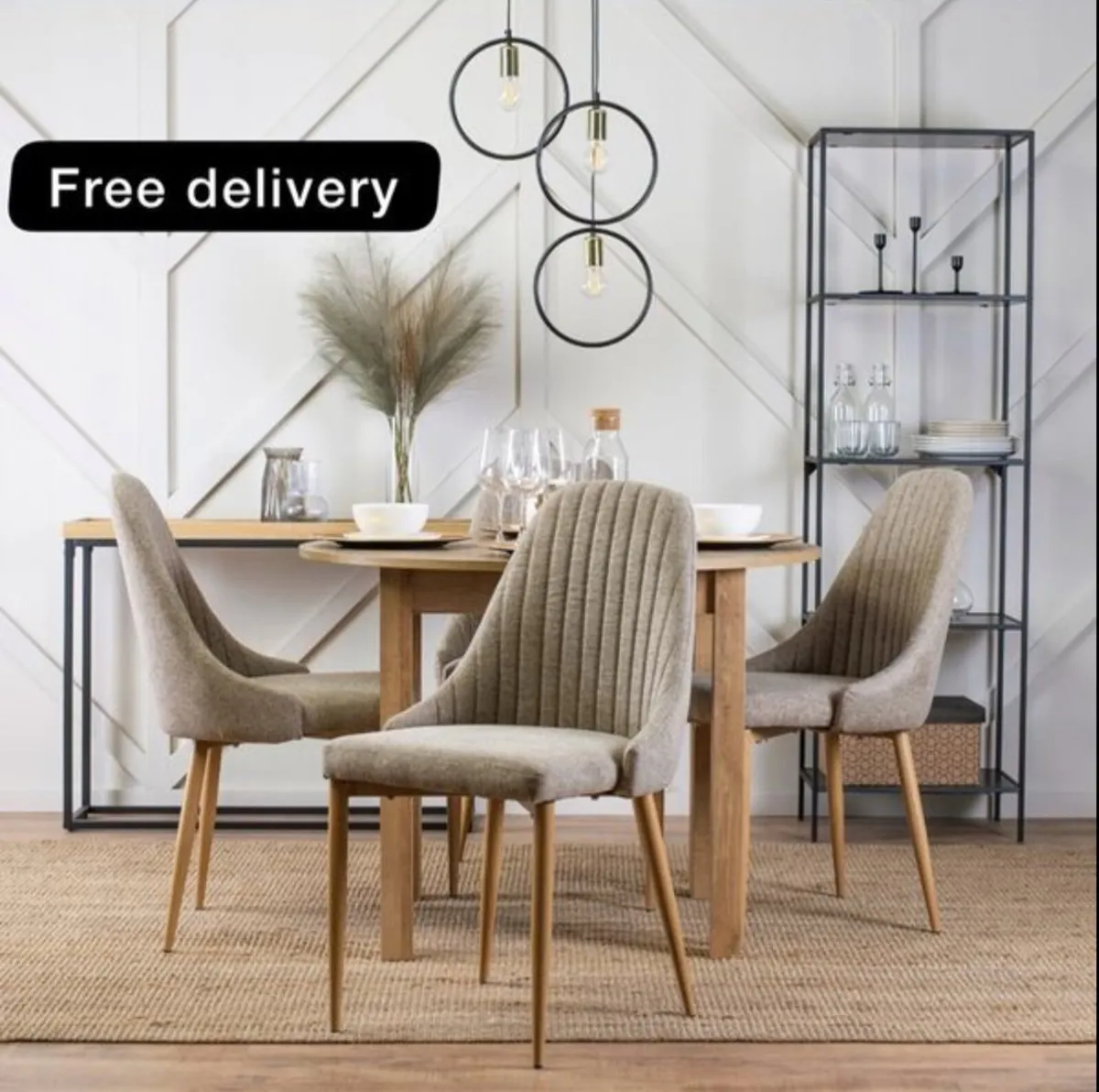 Set of 4 dining chairs - Image 1