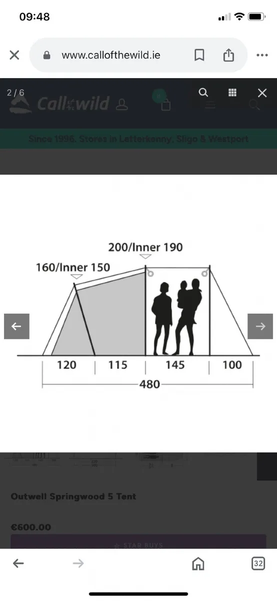 6 man tent - Image 1
