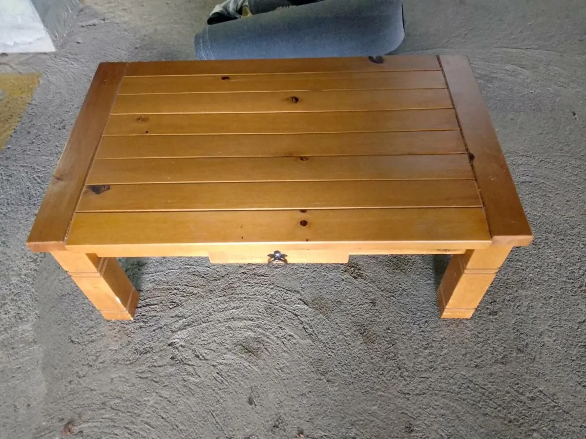 Solid Oak Coffee Table - Image 3