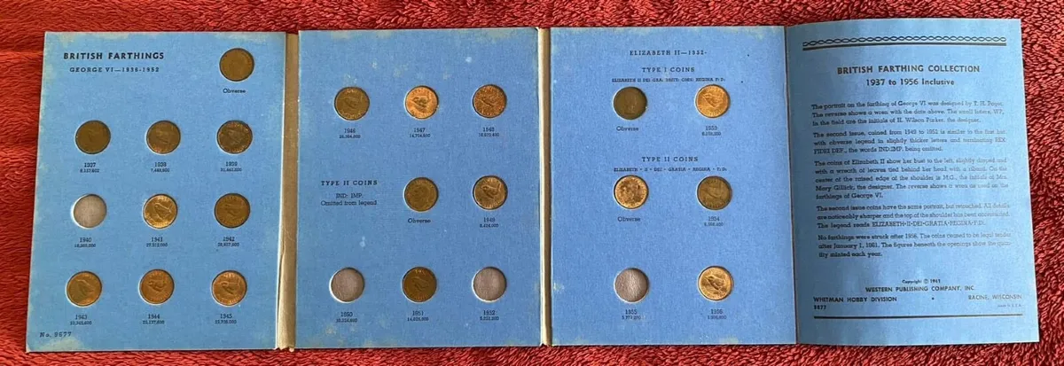 Old British farthings  coins - Image 2