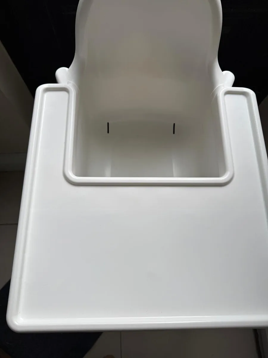 Ikea highchair with tray, white - Image 2