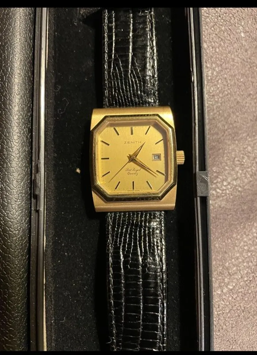 watch 22k gold electroplated Zenith port royal gold electroplated rare beautiful watch - Image 1
